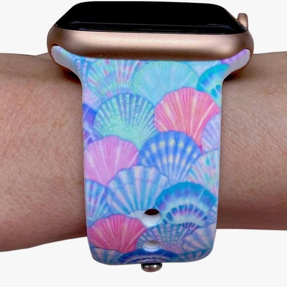 🌊 Ocean-Inspired Printed Silicone Watch Band Compatible with Apple Watch